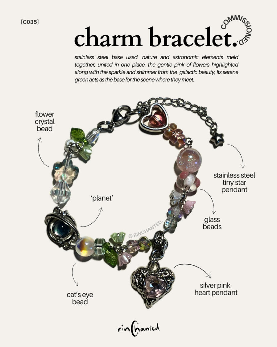 commissioned charm bracelet