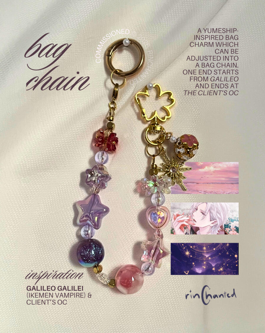 commissioned bag charm / bag chain based on yumeship Galileo Galilei from Ikemen Vampire