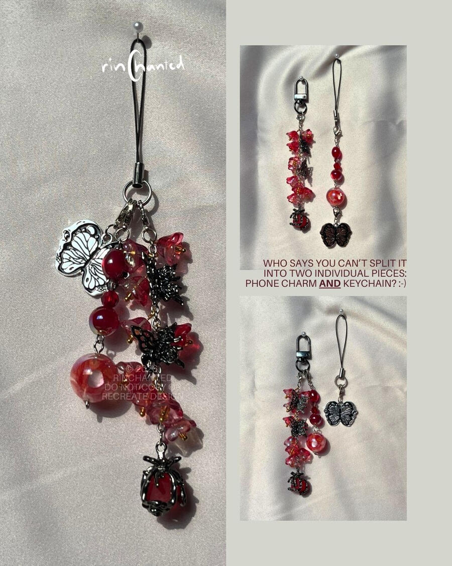 commissioned phone charm inspired by japanese retro analogue horror games
