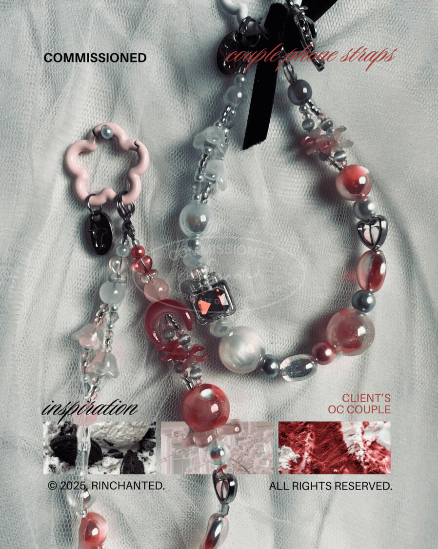 commissioned couple phone straps