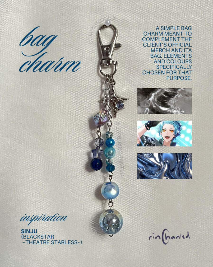 commissioned bag charm inspired by sinju from blackstar theatre starless
